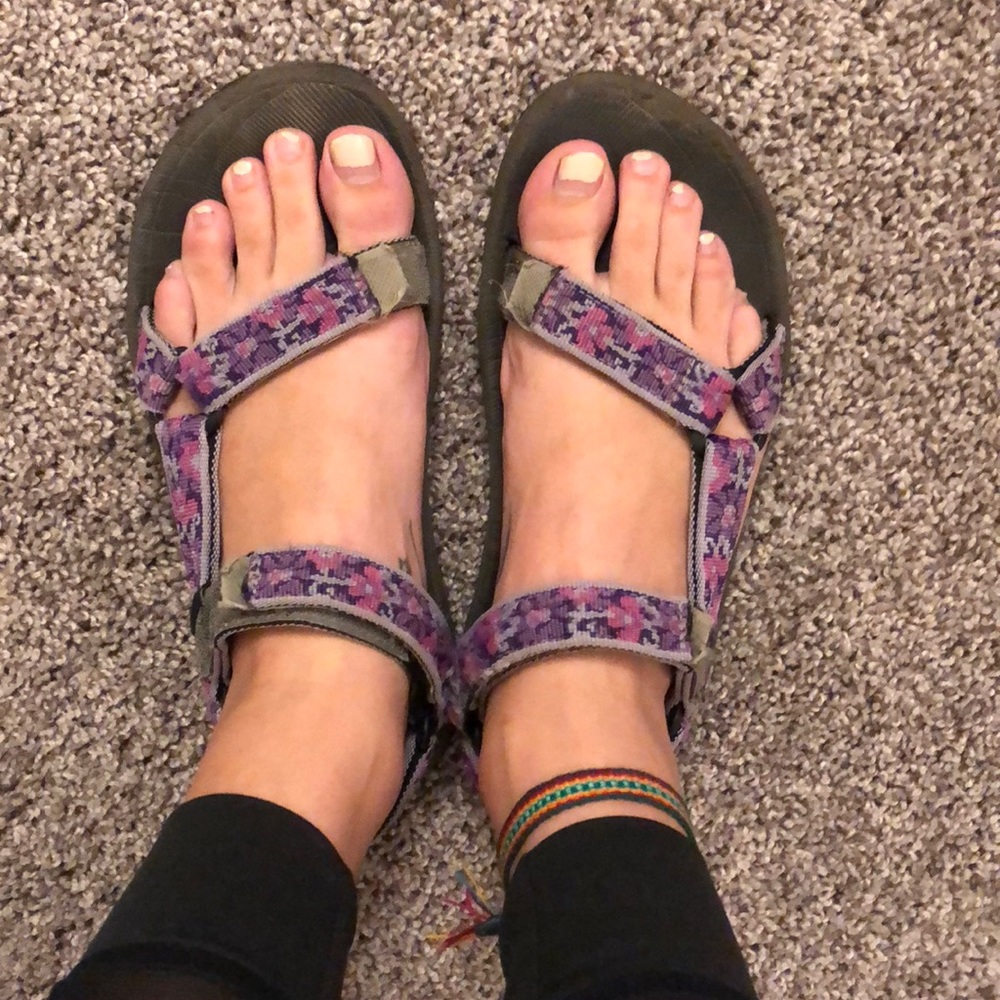Pink Purple & Grey Teva Sandals plus FREE SHOES